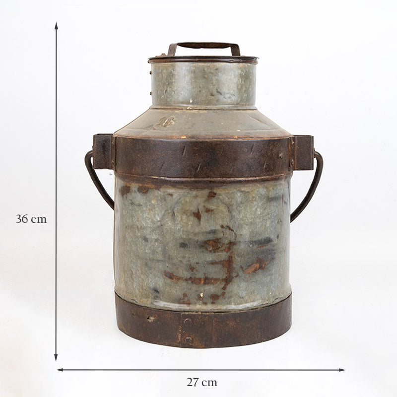 Rustic Vintage Milk Churn Planter.