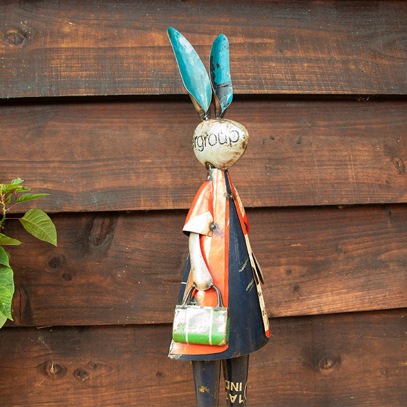 Pair of Metal Rabbit Ornaments.