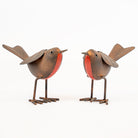 Pair of Metal Tin Robins.