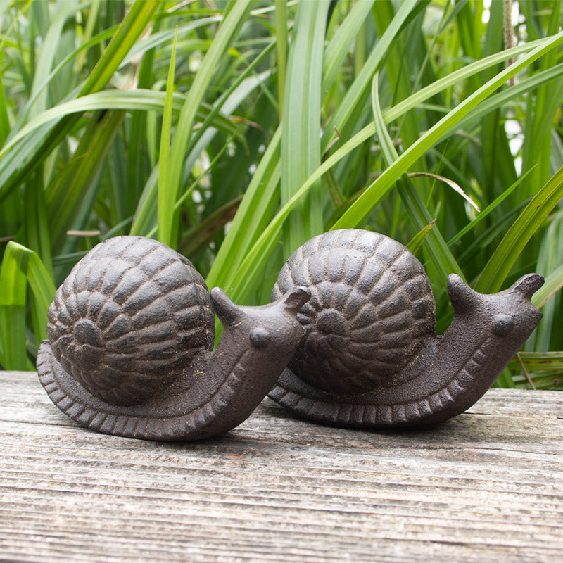 Pair of Snail Garden Ornaments.