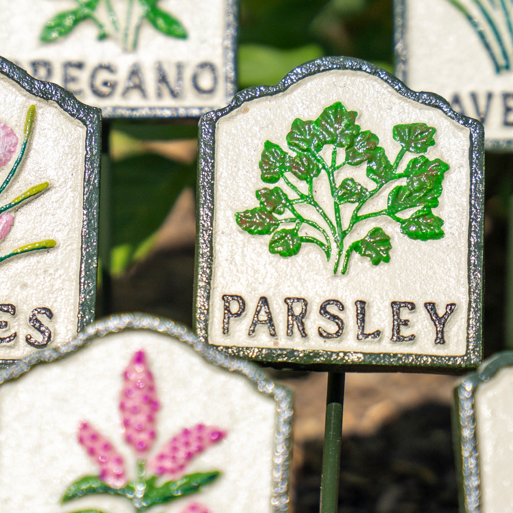Set of Ten Herb Garden Markers.