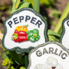Six Vegetable Plant Markers.