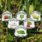 Six Vegetable Plant Markers.