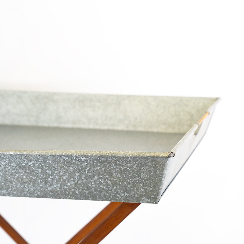 Galvanised Metal Garden Planter Tray.