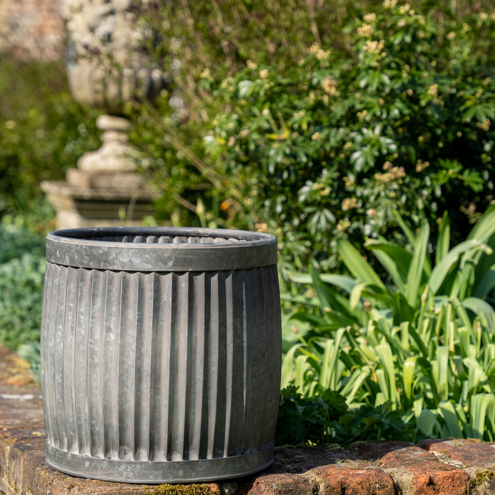 Galvanised Dolly Tub Garden Planters.