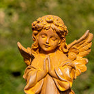 Cast Iron Praying Angel Statue.