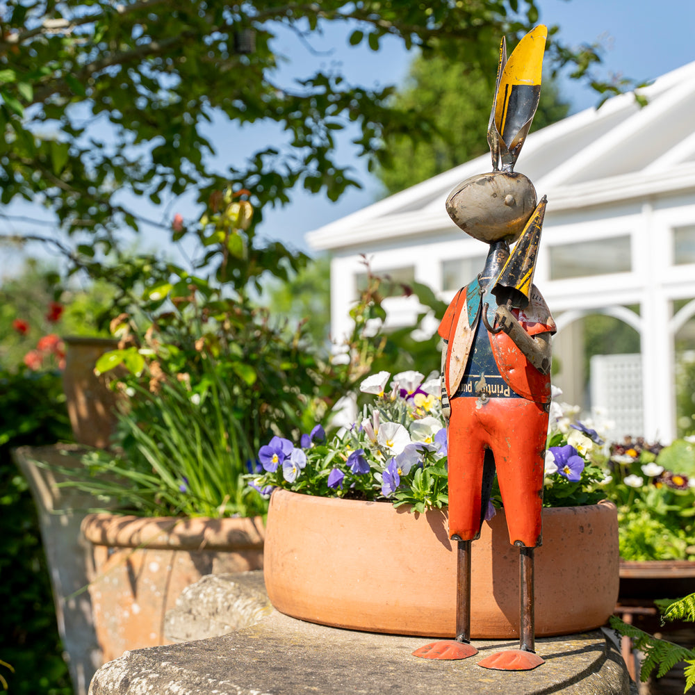 Pair of Metal Rabbit Ornaments.