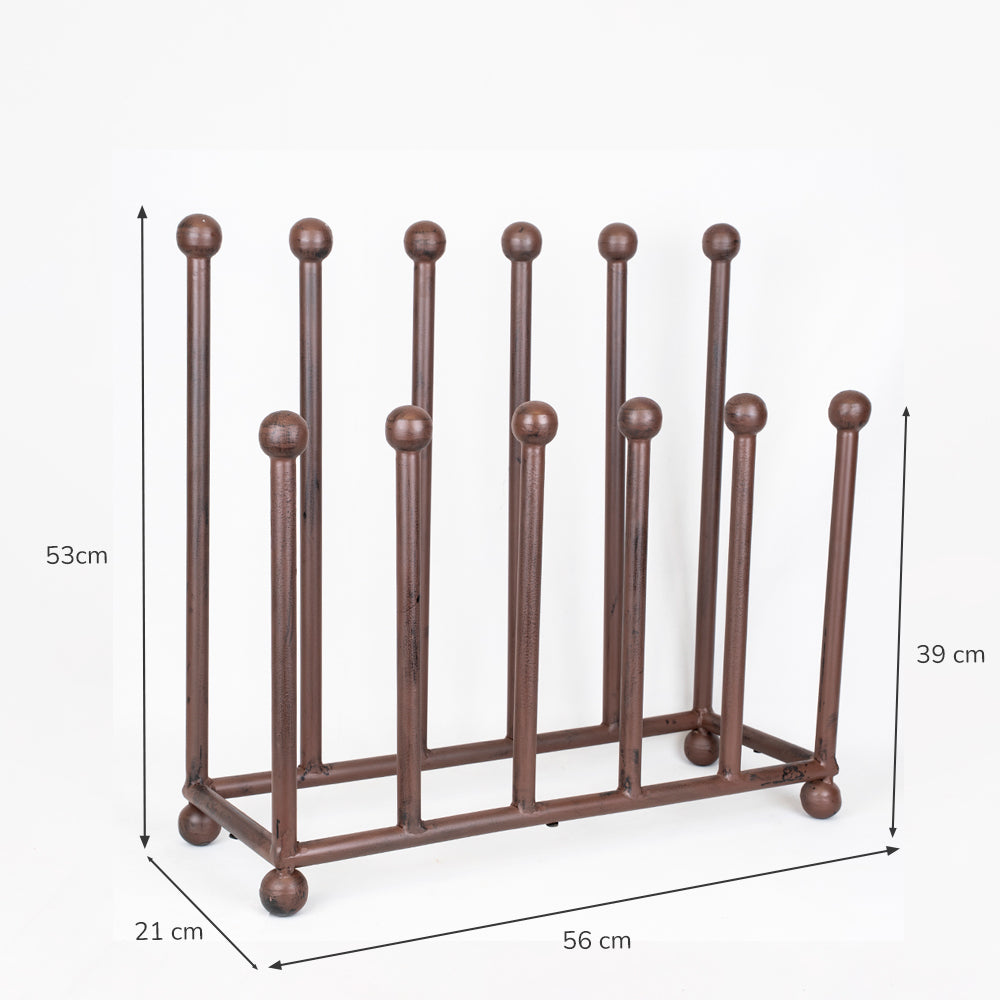 Large Rectangular Metal Welly Boot Rack.