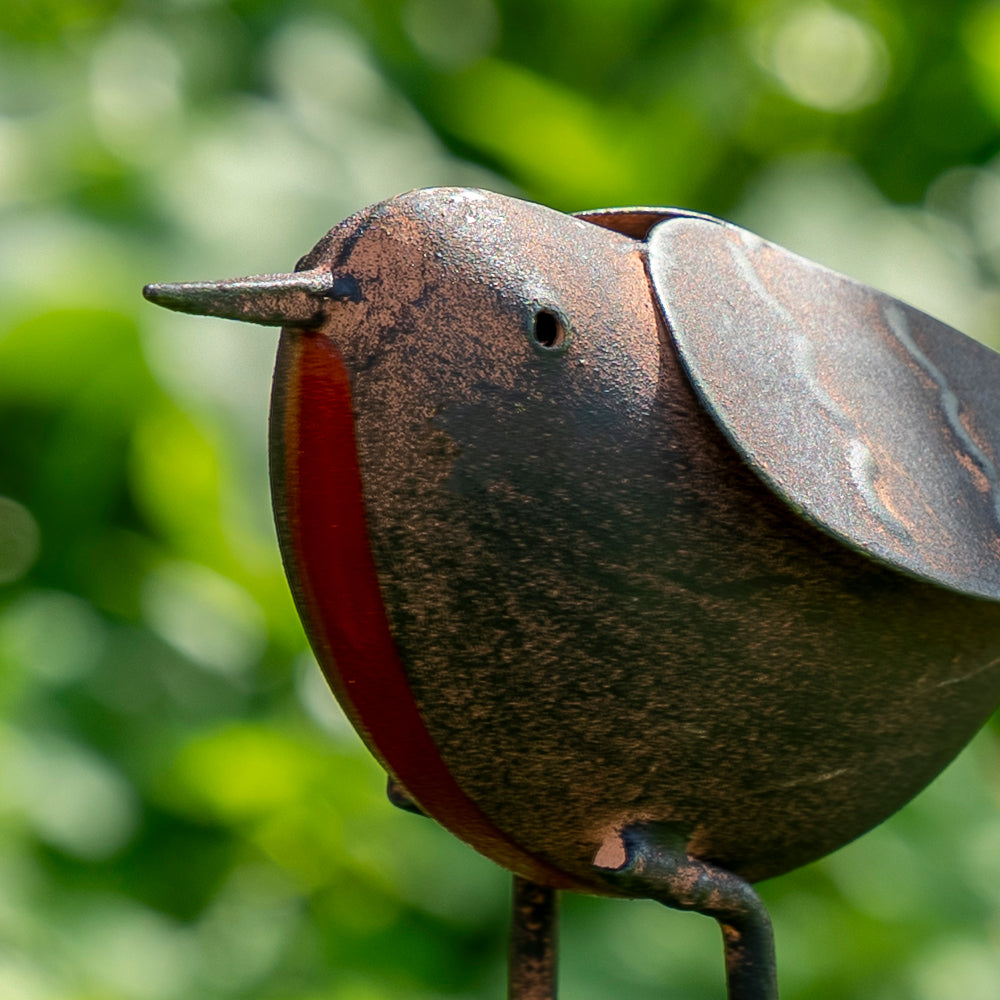 Metal Robins on Stakes Set of Three.