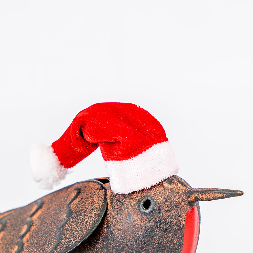 Pair of Metal Christmas Tin Robins Decoration.
