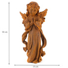 Cast Iron Praying Angel Statue.