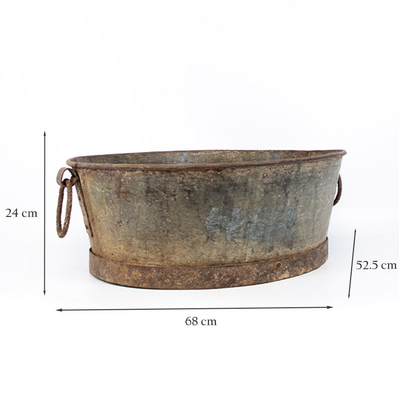 Rustic Oval Garden Planter.