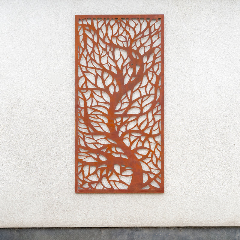 Single Tree Design Garden Screen Wall Art.
