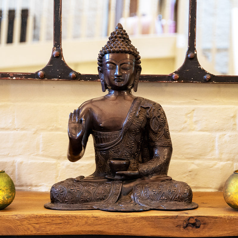 Serene Brass Sitting Buddha.