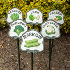 Six Vegetable Plant Signs.