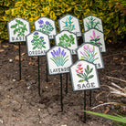 Set of Ten Herb Garden Markers.