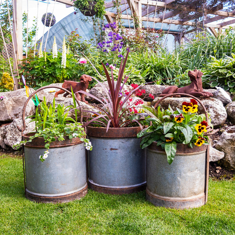 Set of Three Vintage Planters.