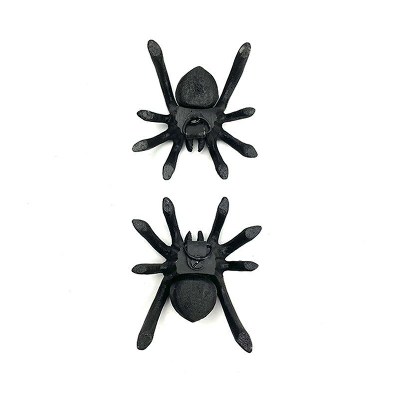 Set of Two Small Spiders In Cast Iron.