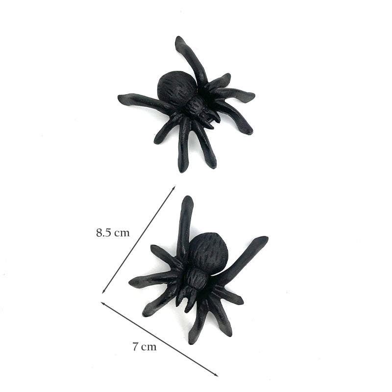 Set of Two Small Spiders In Cast Iron.