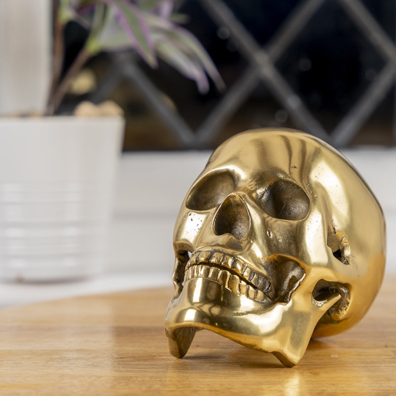 Metal Skull Ornament.