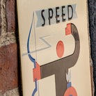 'Speed' Railways Vitreous Enamel Sign | Art Deco Style.