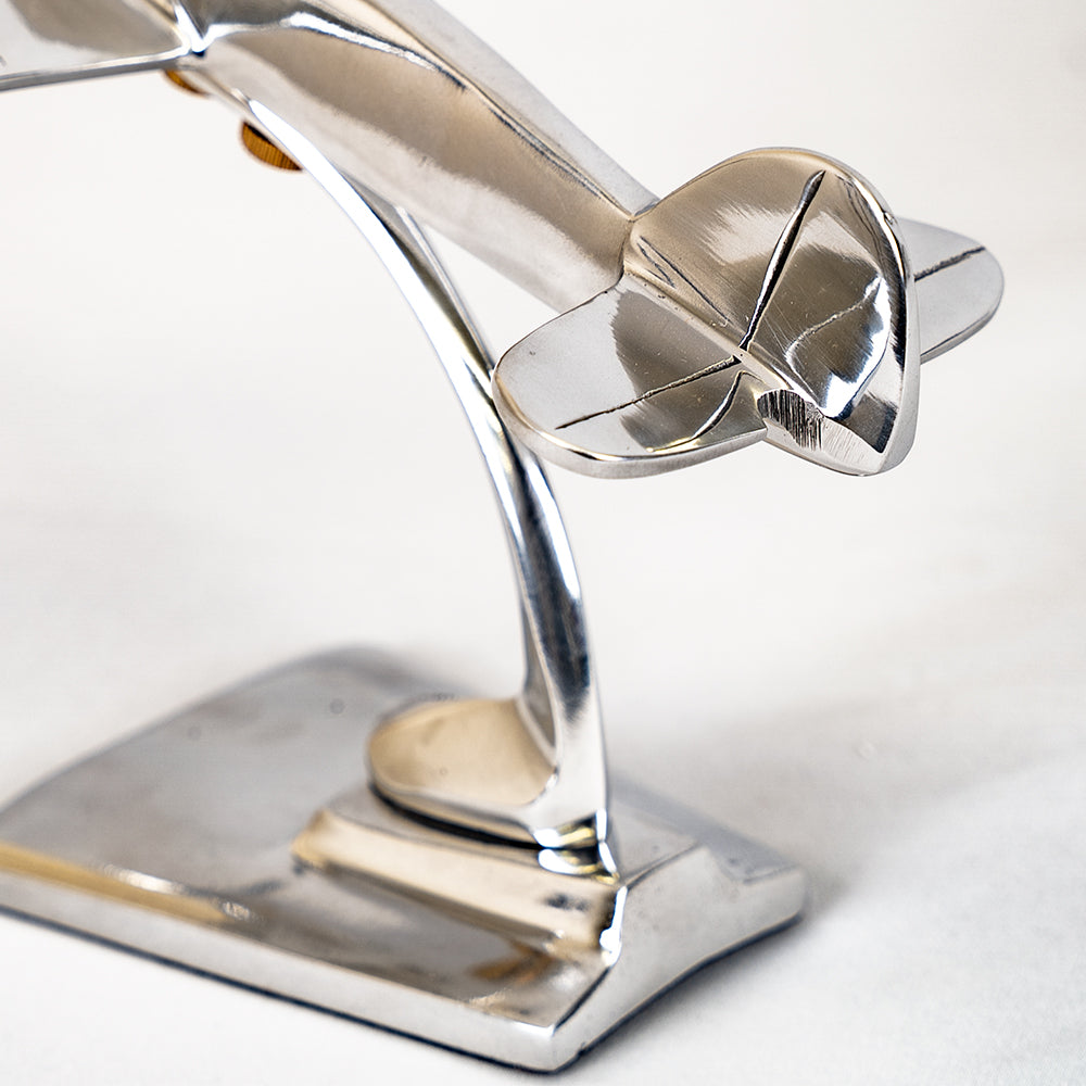 Polished Aluminium Spitfire Model | Small or Large Ornament.