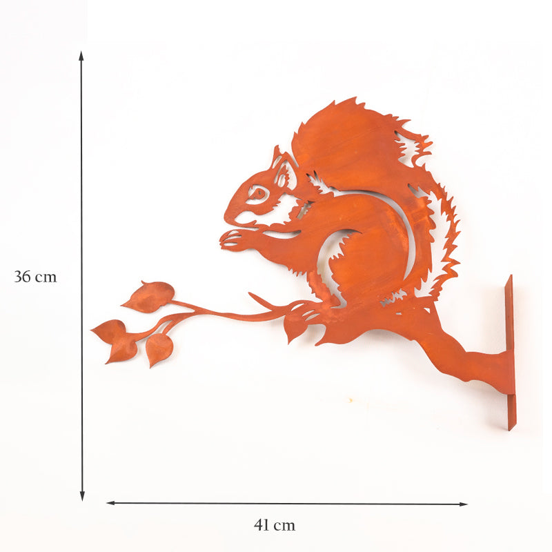Squirrel on branch Garden Ornament Laser Art Squirrel.