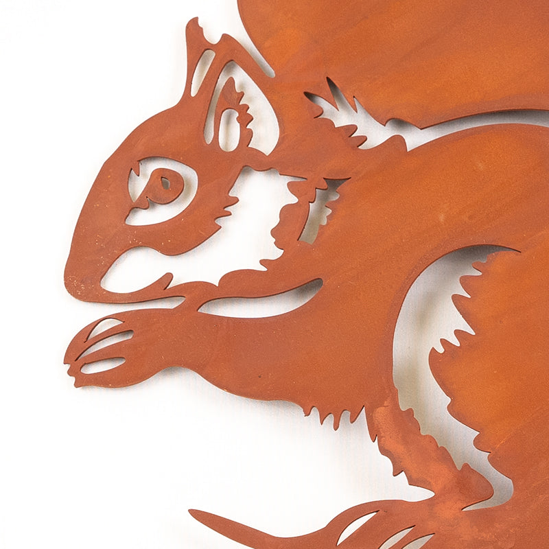 Squirrel on branch Garden Ornament Laser Art Squirrel.
