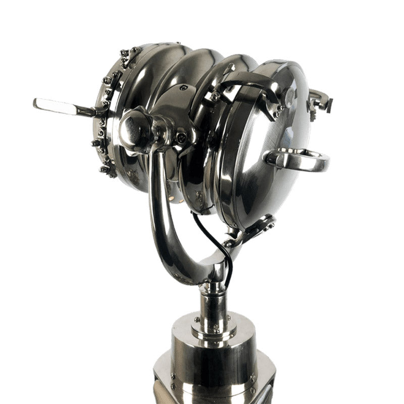 Stainless Steel Naval Indoor Spotlight on Tripod.