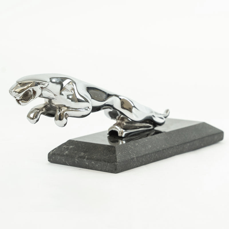 Brass Jaguar Ornament with Granite Base.