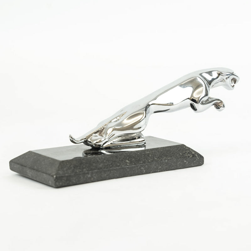 Brass Jaguar Ornament with Granite Base.