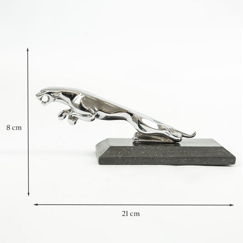Brass Jaguar Ornament with Granite Base.