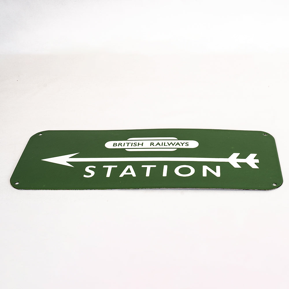 British Railway Station Vitreous Sign.