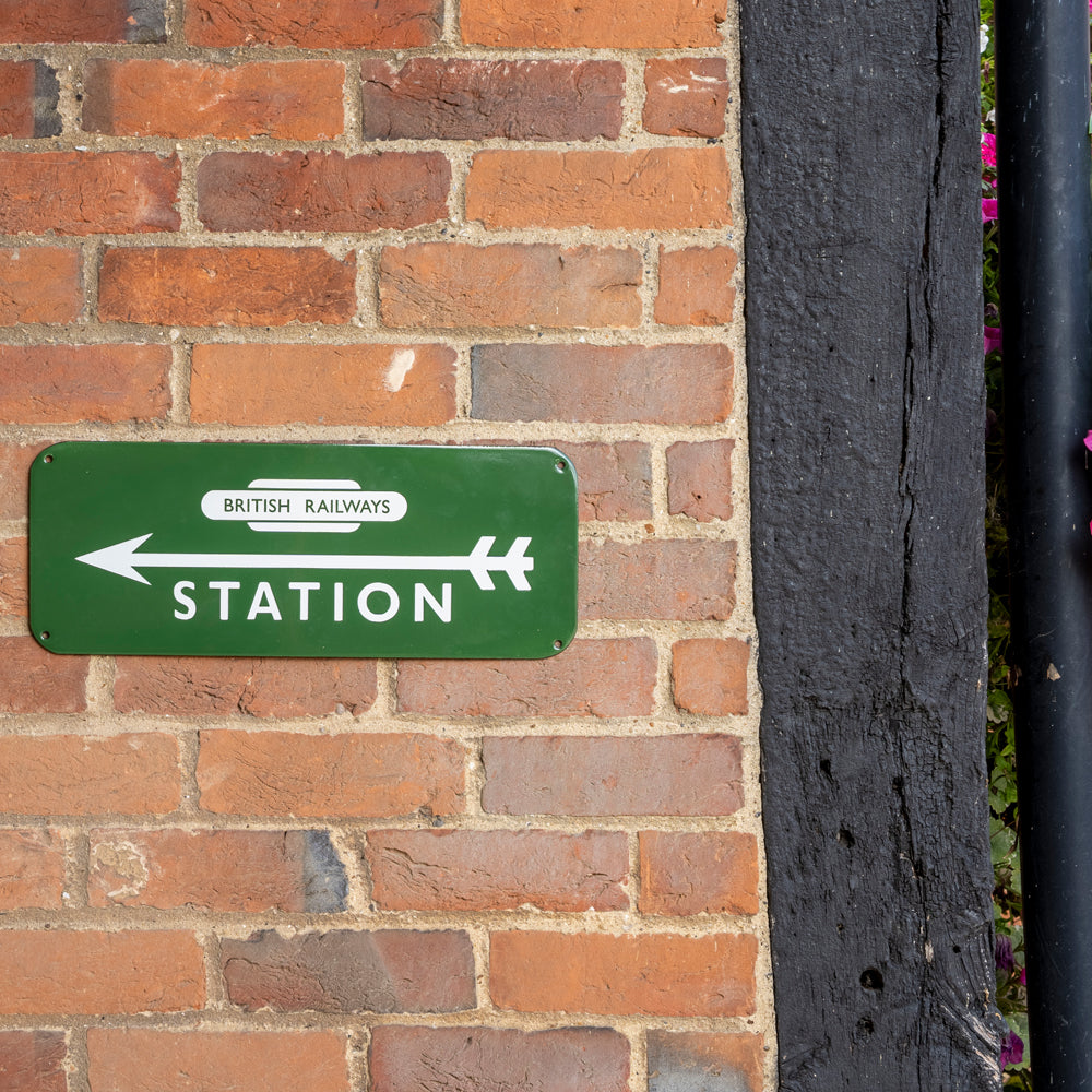 British Railway Station Vitreous Sign.