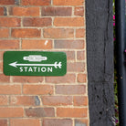 British Railway Station Vitreous Sign.
