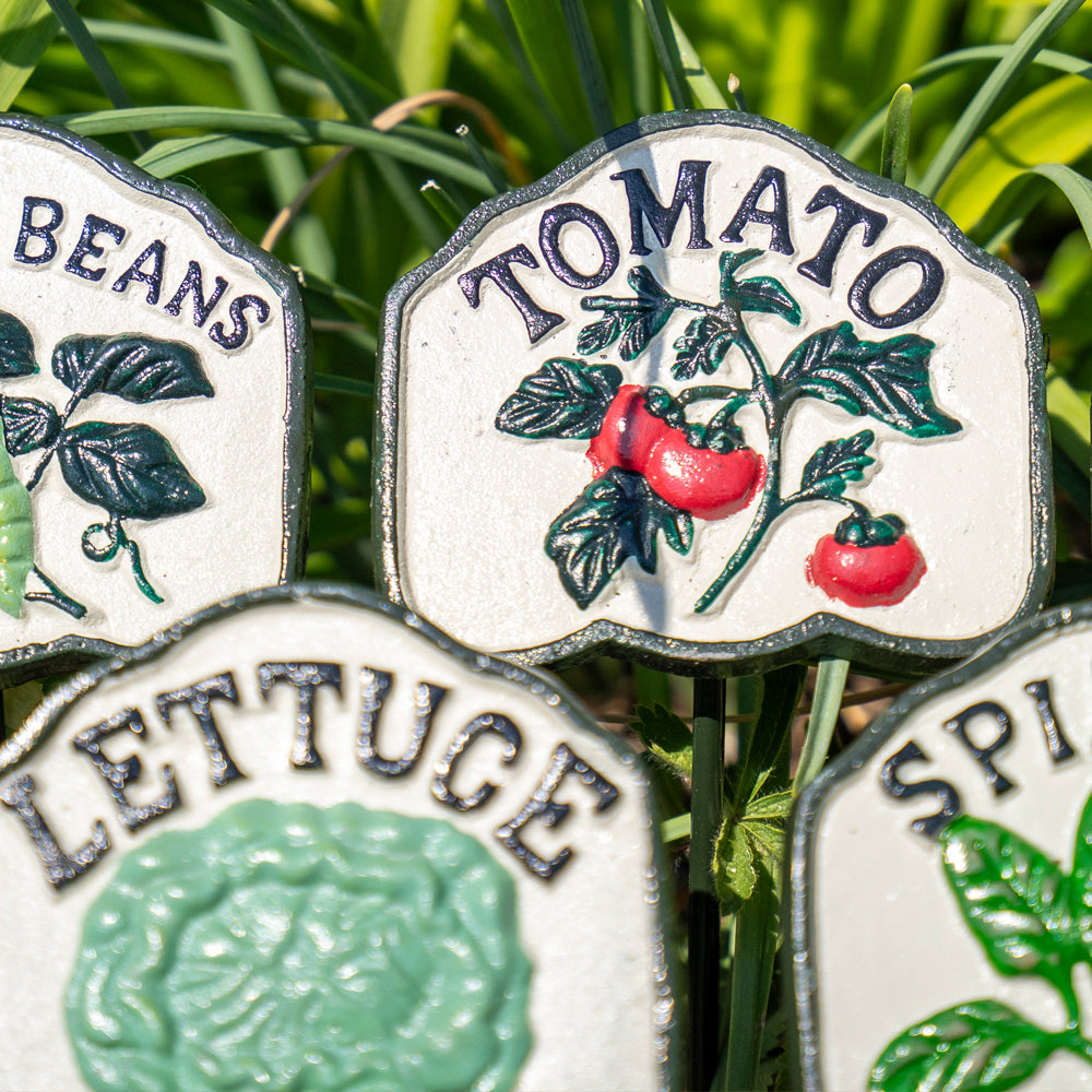 Set of Six Salad Garden Markers.