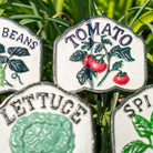 Set of Six Salad Garden Markers.