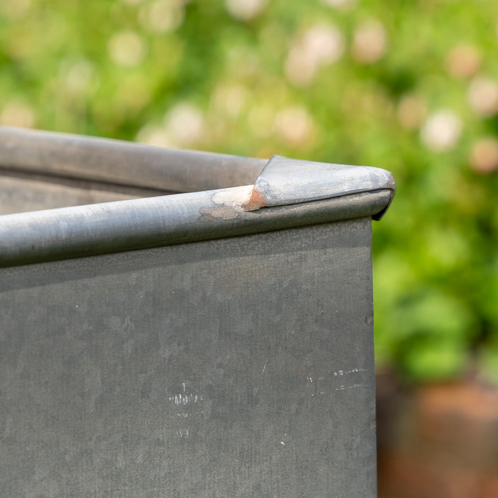 Metal Galvanised Garden Trough Planter | Available In Three Sizes.