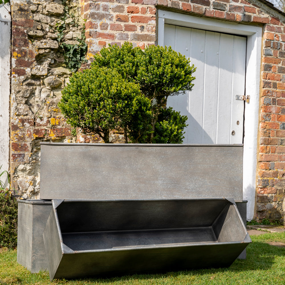 Metal Galvanised Garden Trough Planter | Available In Three Sizes.