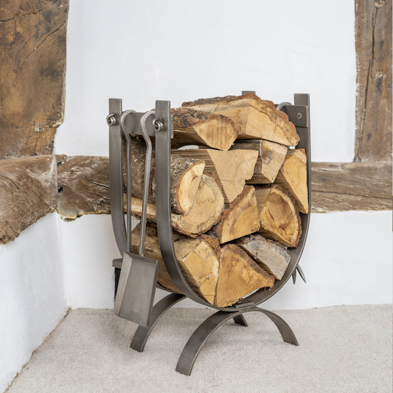 Iron Log Holder.