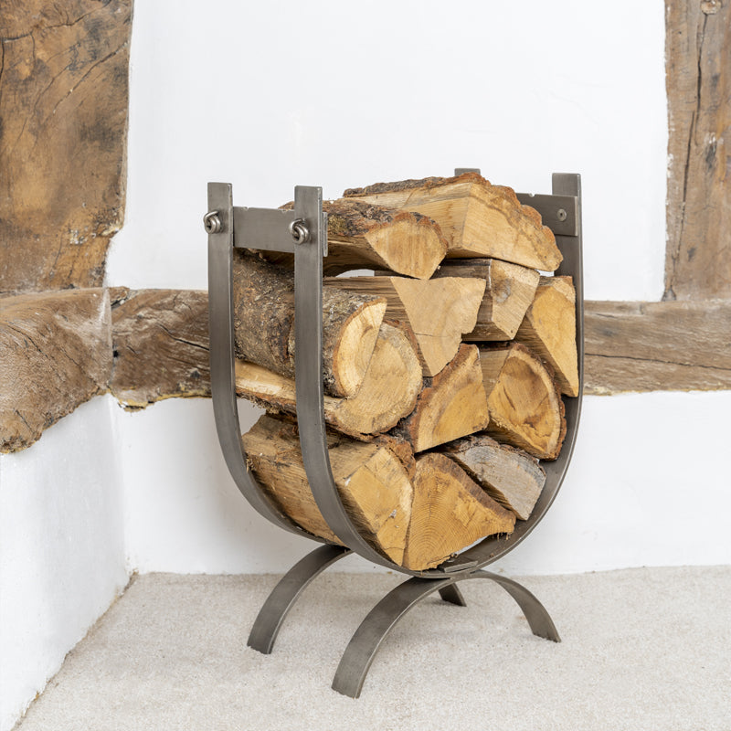 Iron Log Holder.