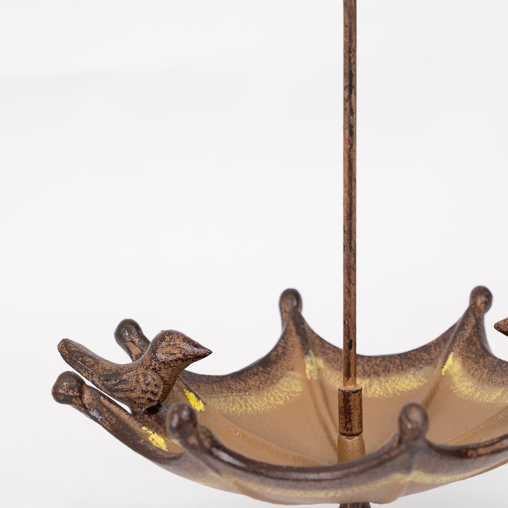 Cast Iron Umbrella Bird Feeder & Bath | Unique Garden Decor.