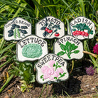 Set of Six Salad Garden Markers.