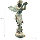 Cast Iron Fairy Verdigris Garden Statue.