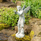 Cast Iron Fairy Verdigris Garden Statue.
