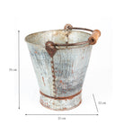 Vintage Metal Pail Garden Bucket.