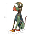 Vintage Style Sitting Metal Dog.