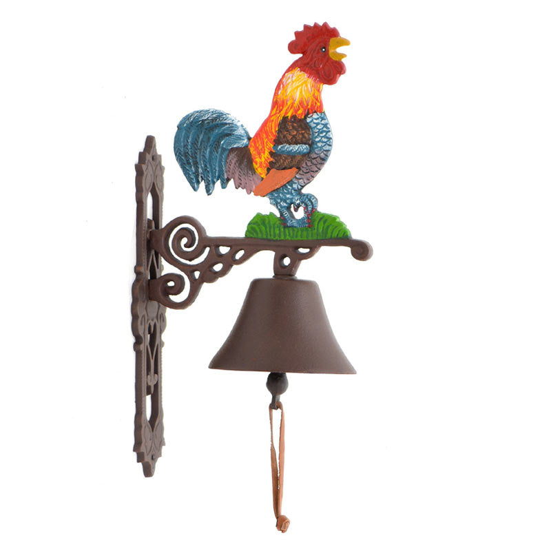 Cast Iron Cockerel Wall Mounted Bell.