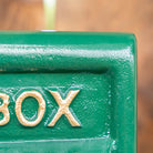 Green Wall Mounted Letter Box.