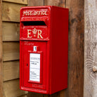 Red ER Wall Mounted Post Box.